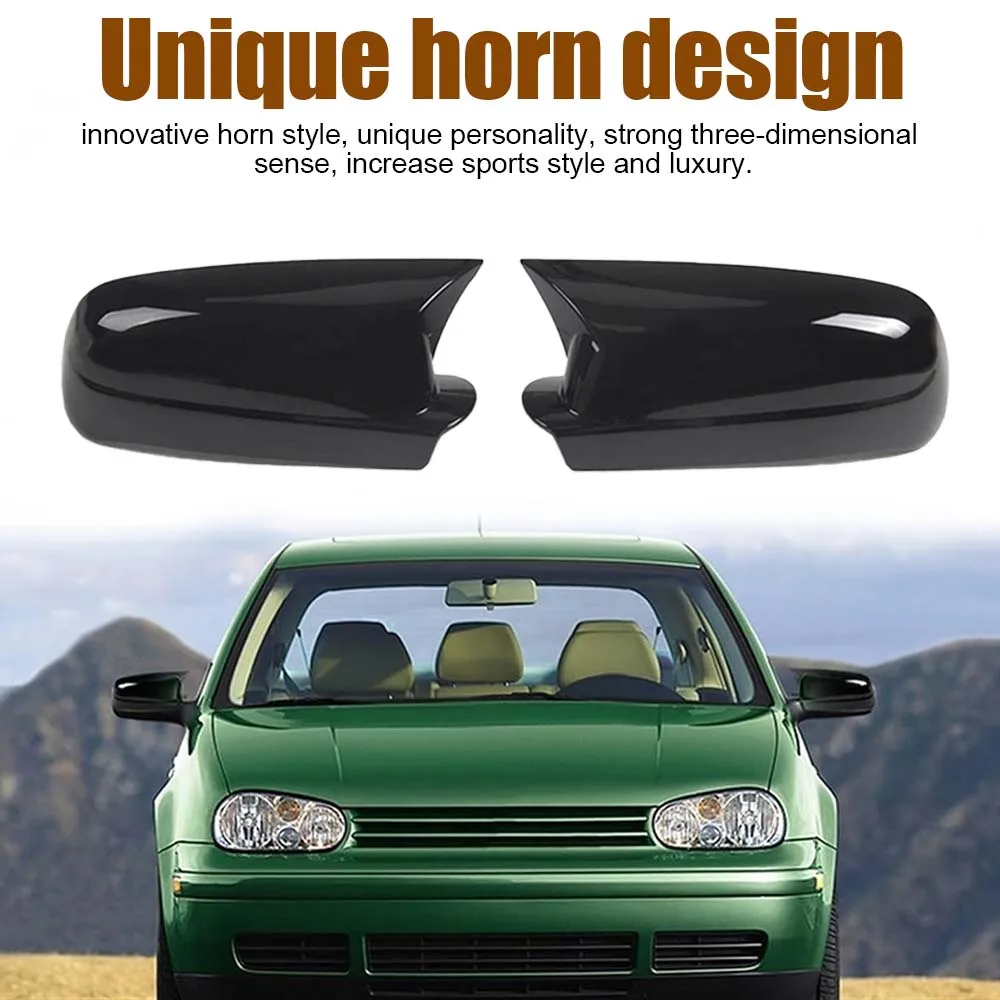 

Rhyming для VW Golf 4 MK4 GTI R 1997-2004, крышка зеркала заднего вида, наклейка, корпус, глянцевое черное углеродное волокно, боковые колпачки для зеркал на крыло