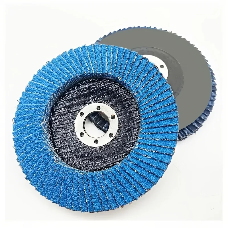 2pcs 125mm Grinding Louvers Stainless Steel Polishing Wheels Zirconia Corundum Calcined Fabric Flat Sanding Cloth Wheels 60 Grit