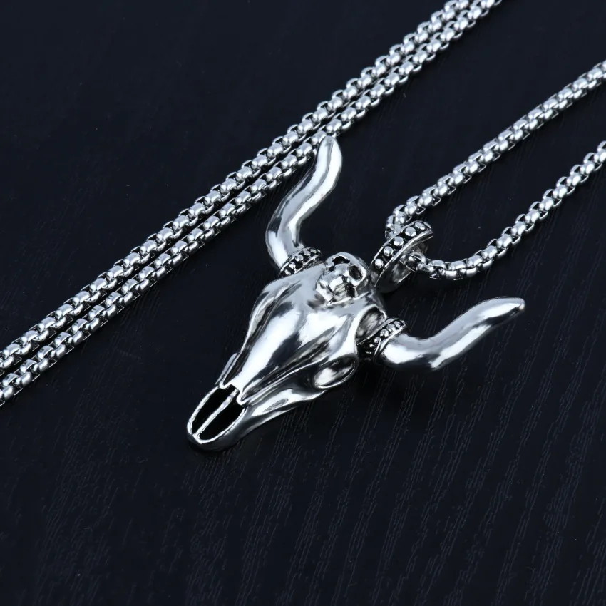 Европейский и американский Ретро непопулярный кулон в виде косточек, властное и модное мужское ожерелье, модное и личное