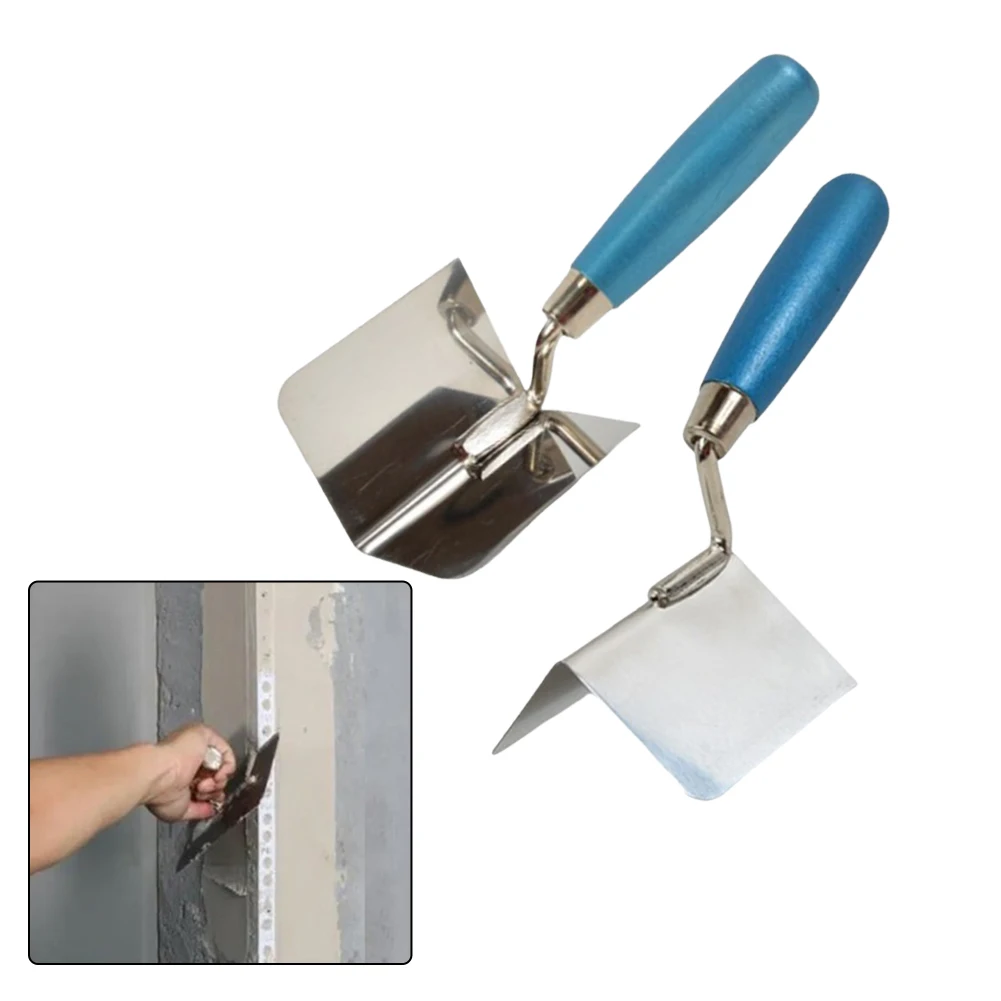 Imagem -03 - Rebocamento Trowel Tool Ângulo de Canto Raspagem Mudding Drywall Ferramenta de Acabamento Placa Aço Inoxidável