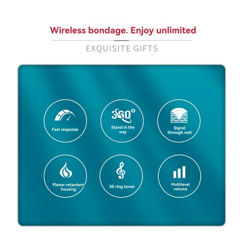 Wireless Doorbell Smart USB Doorbell Door Night Wireless Doorbell Receiver For Bed Care Call