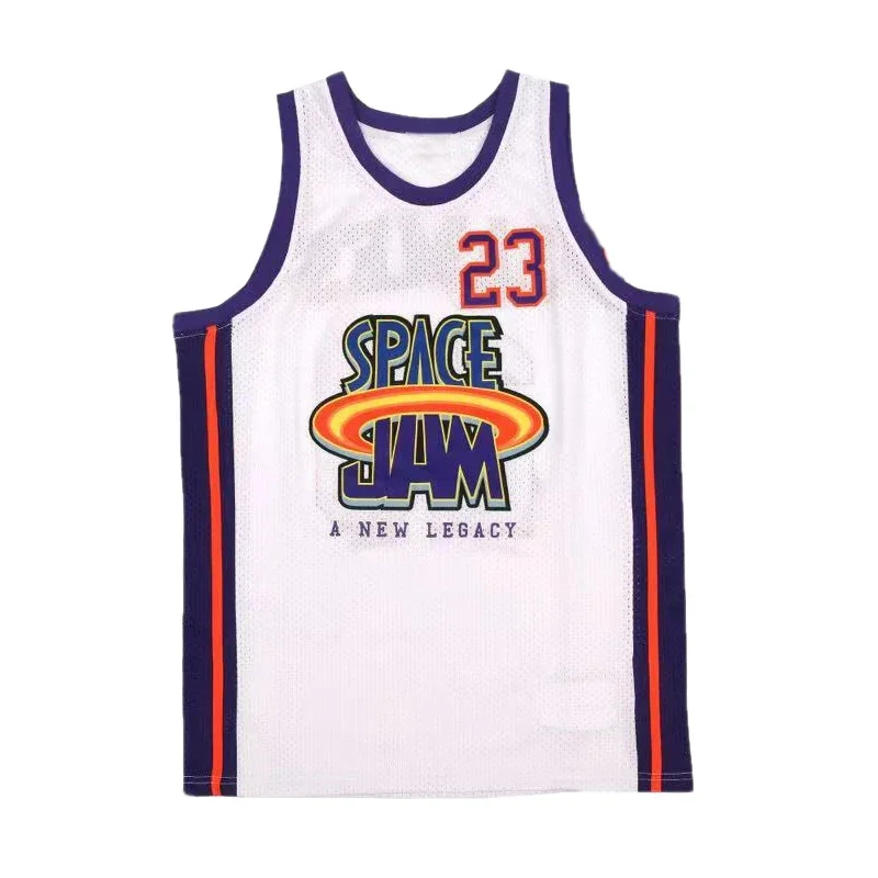 Basketball Jerseys SPACE JAM NEW LEGACY 23 1 BUGS Jersey Sewing Embroidery Cheap High-Quality Outdoor Sports White Black 2023