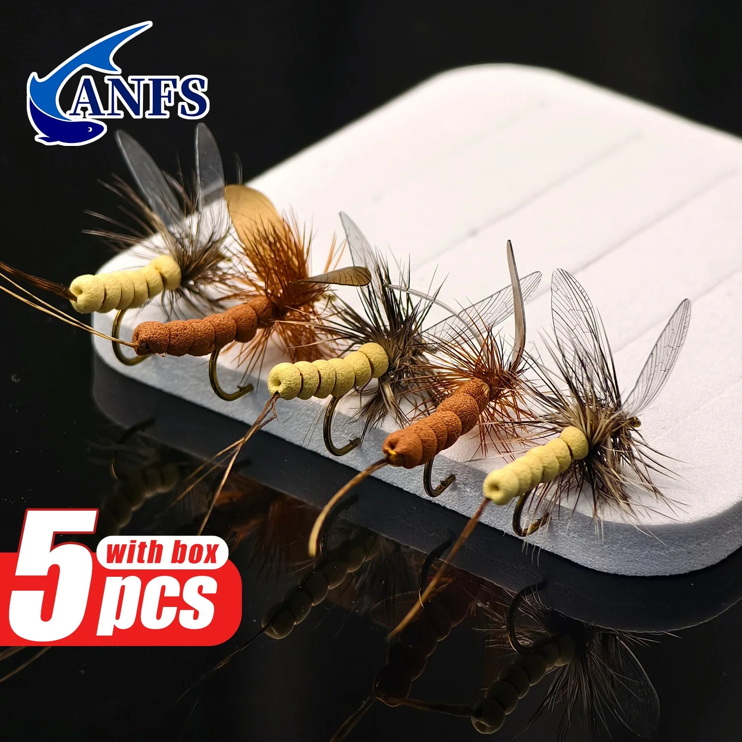 ANFS Moscas Secas Espuma Cuerpo Extendido – Trucha y Lubina - imagen 4