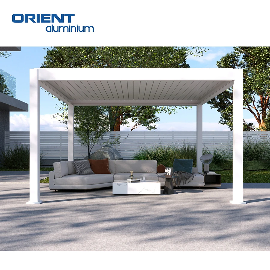 Customized Adjustable Louver Sun Gazebo Bioclimatic Louvered Aluminum Bioclimate Pergola for Professional Backyard Tent Pro