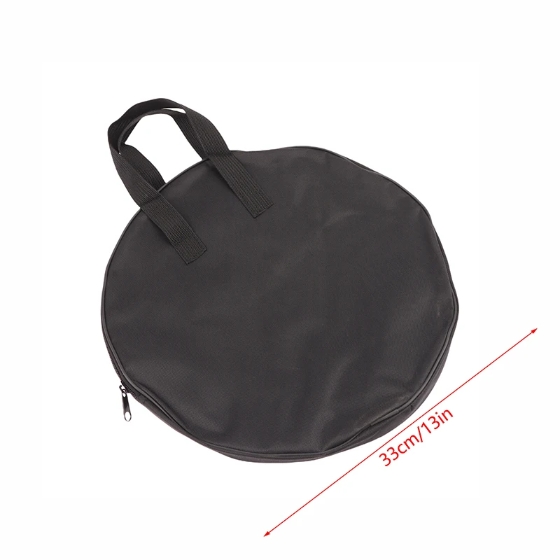 Tragbare schwarze Oxford-Stoff-Dummy-Drum-Pad-Tasche mit Griff für 10/12 Zoll Trommel-Aufbewahrungstasche mit Reißverschluss, Trommel-Übungspad-Etui