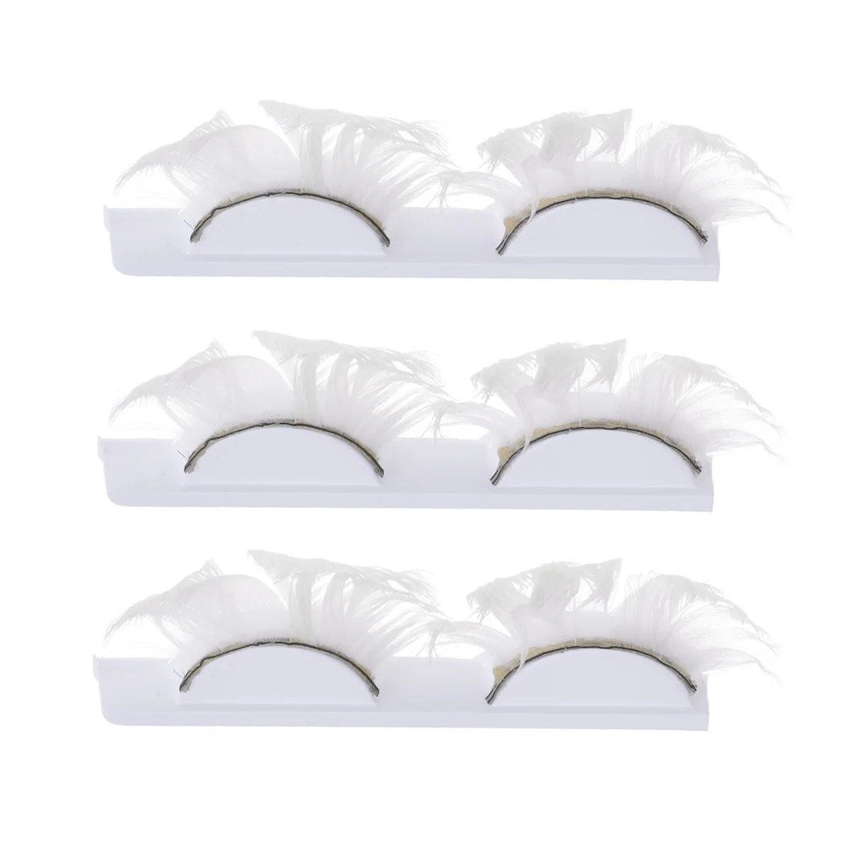 

3Pair Eyelashes Extension Lightweight Comfortable for Party Gathering Performance Eye-Catching Makeup Fake Eyelash