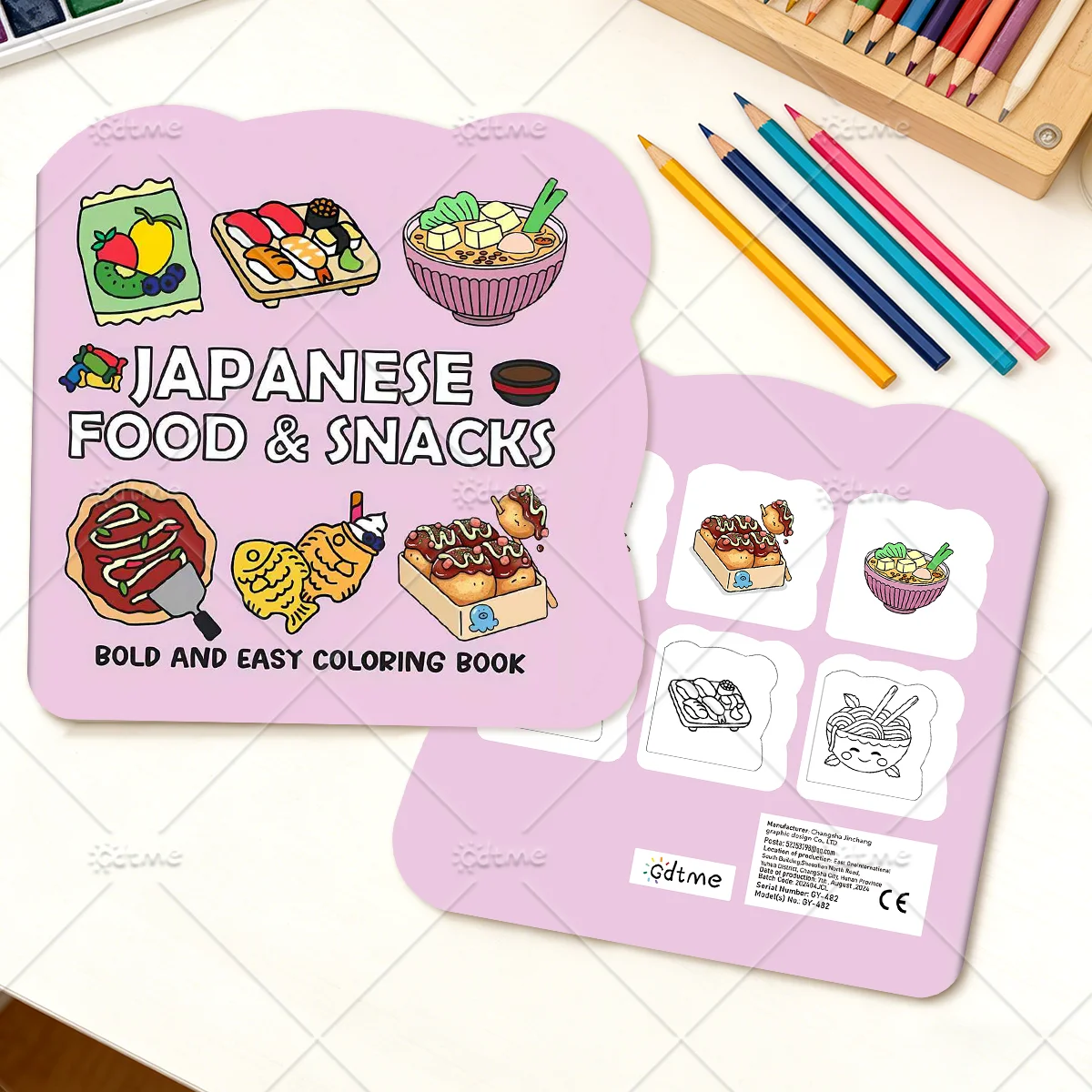 JAPANESE FOOD & SNACKS Irregul - Food And Snacks Coloring Book recension och pris