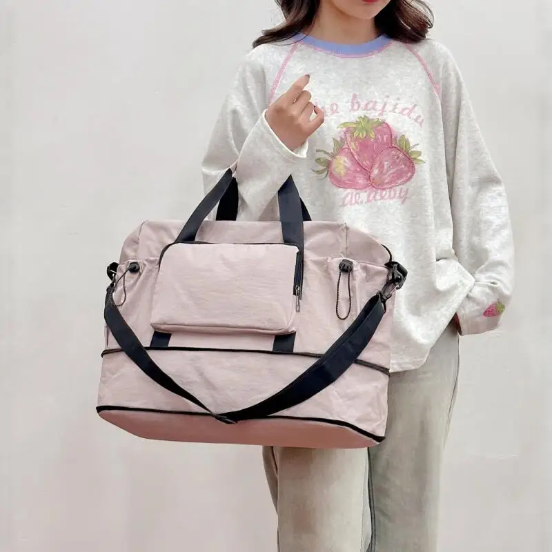 Girl New Short Distance Travel Bag Large Capacity Swimming Sports Bag Portable Portable Diagonal Span Luggage Storage Bag