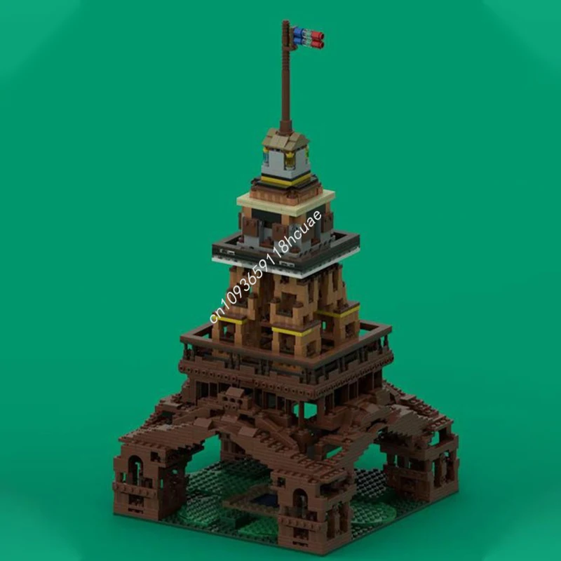 1386pcs MOC Eiffeltoren Architectuur Bouwstenen Kerst Stress-Relief Collector voor Volwassenen Unieke Handgemaakte DIY Gift