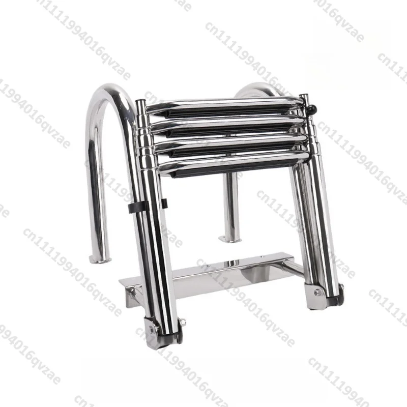 Boat Ladder Stainless Steel Wharf Handrail Large Ladder Four-section Boarding Ladder
