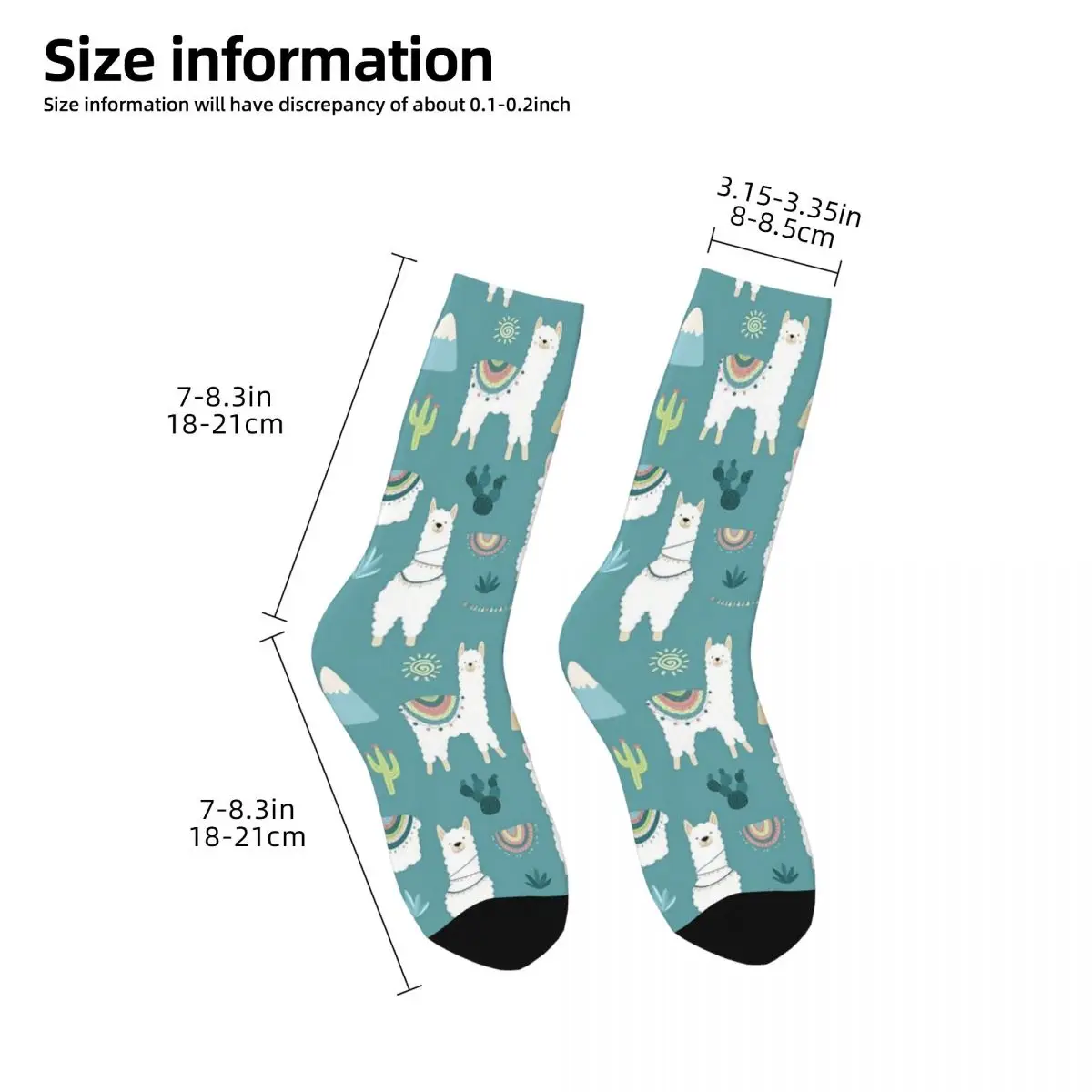 Llama Alpaca Animal Socks Harajuku Super Soft Stockings All Season Long Socks Accessories for Unisex Birthday Present