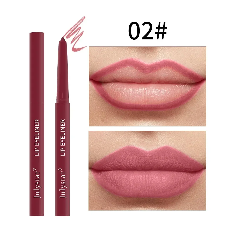 Nude Matte Lippenstift Bleistift Lip Bleistift Hohe Pigmentierte Lip Liner Lip Make-Up-Tool Langlebig Wasserdicht Frauen Kosmetik Großhandel