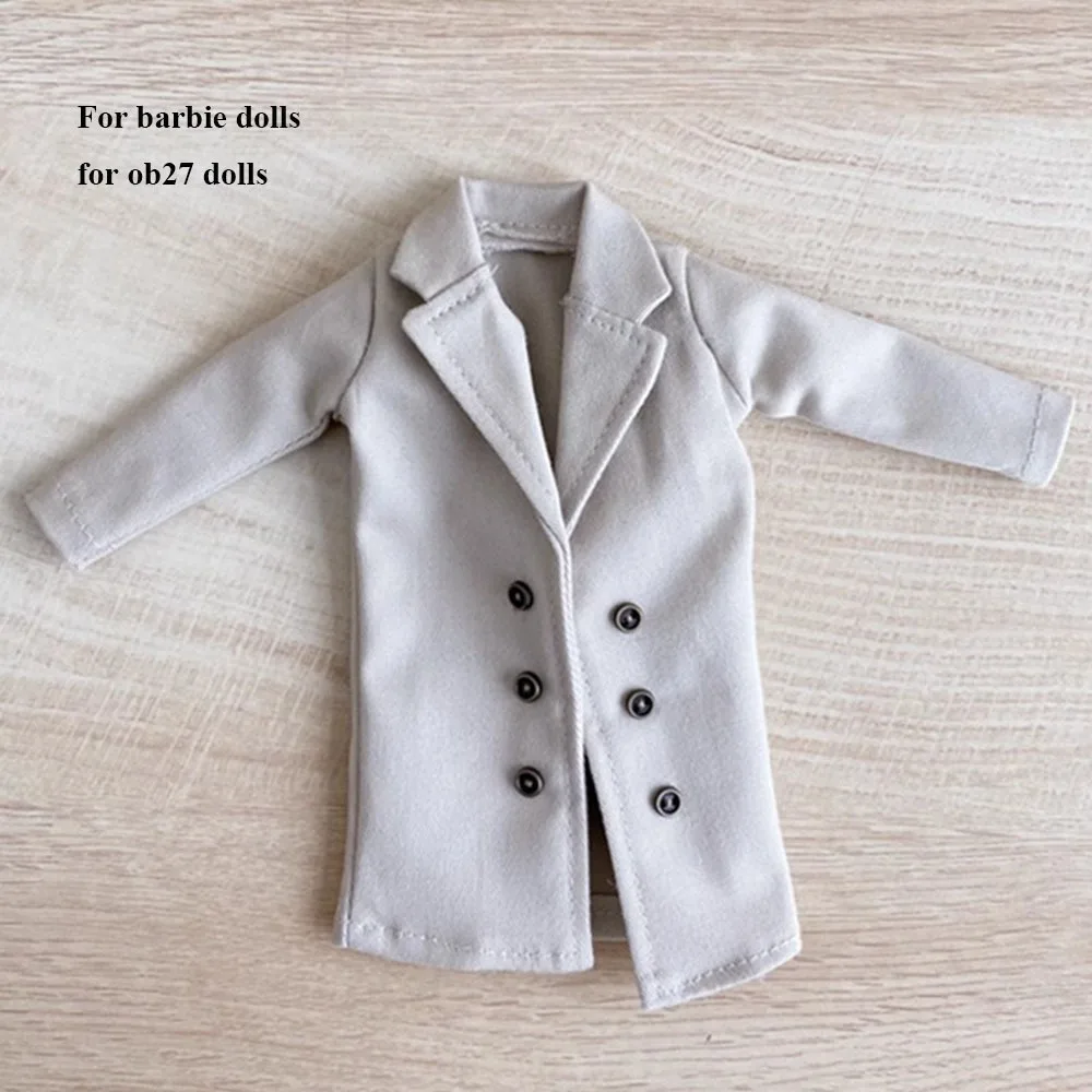 Windbreaker for Blythe Dolls Mini Jacket Coat Long-sleeved Clothes for ob24/26/27 fr pp for A zone 19Joint Body Doll Accessories