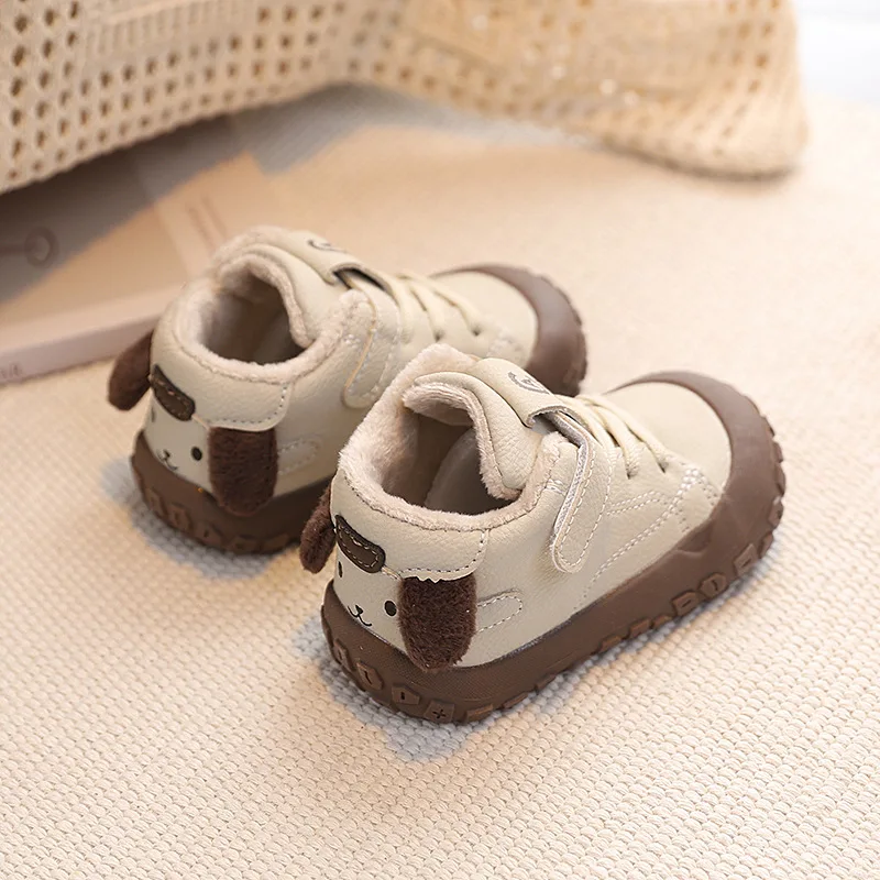 Baby Shoes High Quality Toddler 1-5 Years Rubber Sole Anti-slip Soft PU for Boys and Girls Winter and Autum Style Outdoor