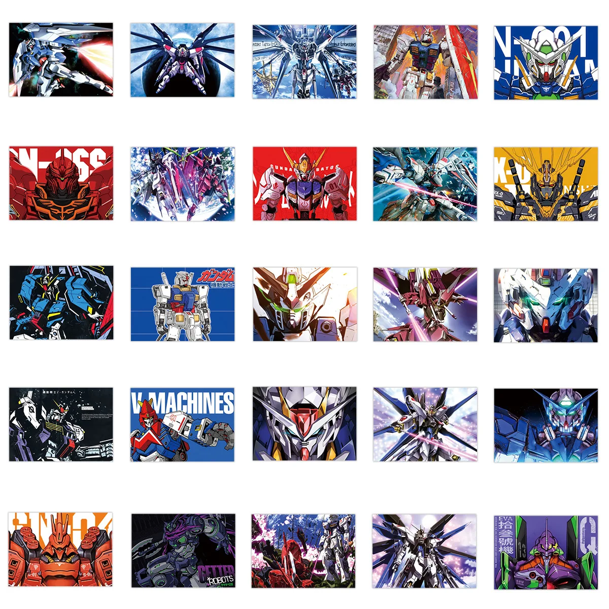 50Pcs GUNDAM Anime Stickers Mobile Suit Witch from Mercury Mobile Suit Skateboard Bicycle Guitar Laptop Waterproof Graffiti