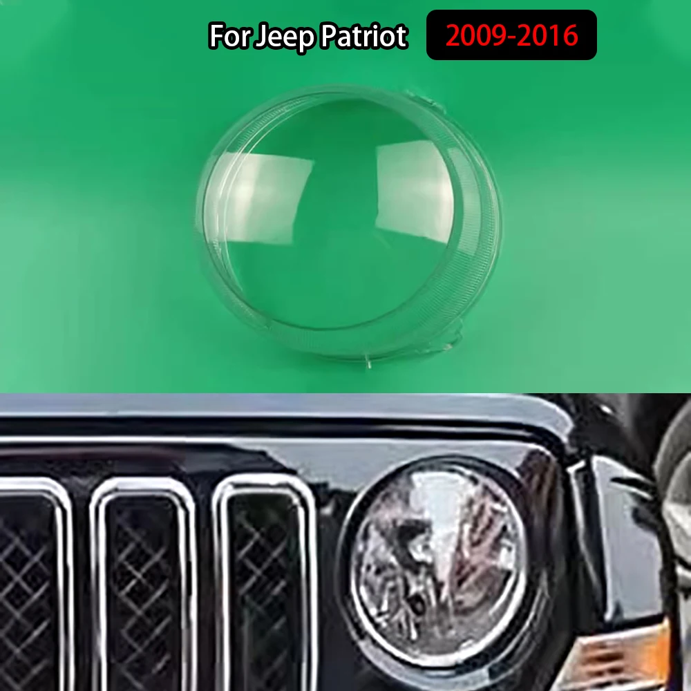 

For Jeep Patriot 2009-2016 Car Front Headlight Glass Headlamp Transparent Lampshade Lamp Shell Lens Cover