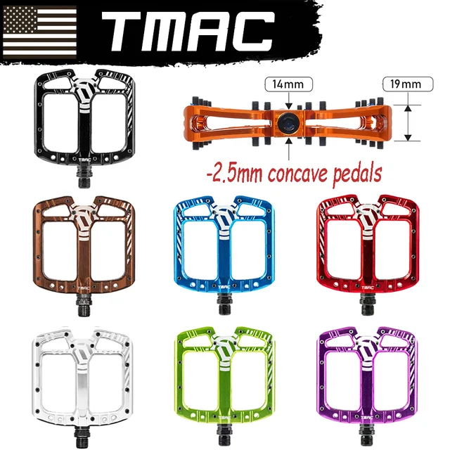 TMAC pedal Mountain Bike pedal aluminum Bearing wide flat platform pedals MTB Pedal downhill BMX DH Parts E Bicycle Accessories AliExpress