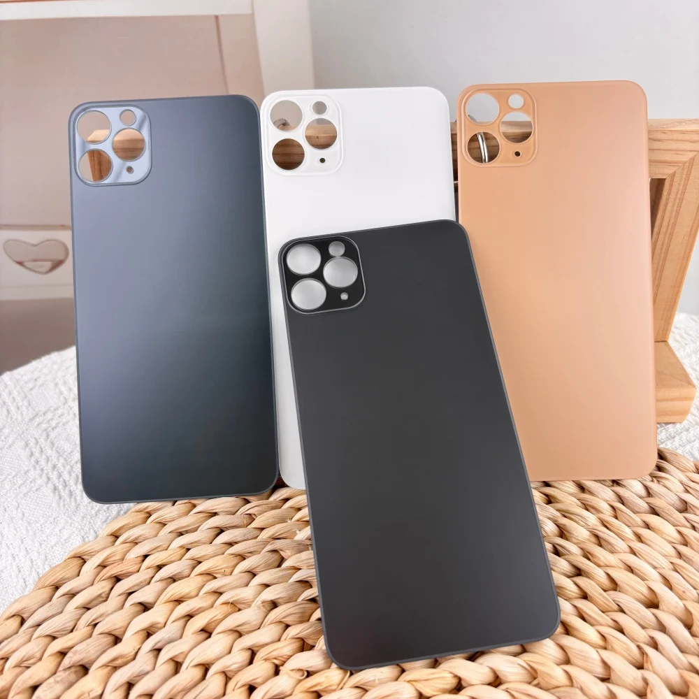 Für Apple iPhone 11Pro 11 Pro Max Ersatz-Rückglas-Gehäuseabdeckung Batteriefach-Rückwand & Kameraloch Reparaturteile
