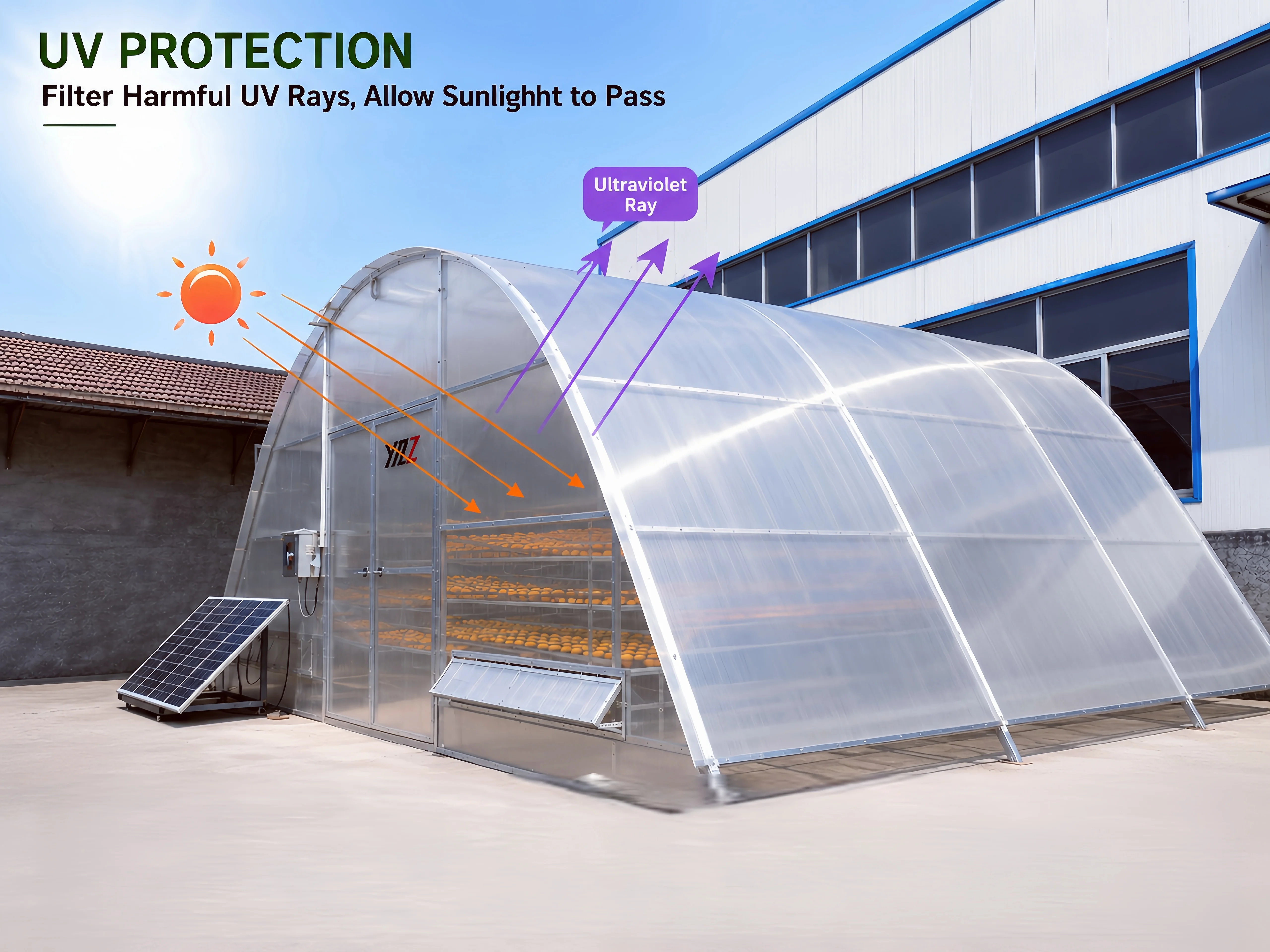Commercial Solar Drying Machine Food Dryer Vegetable and Fruit Dryer