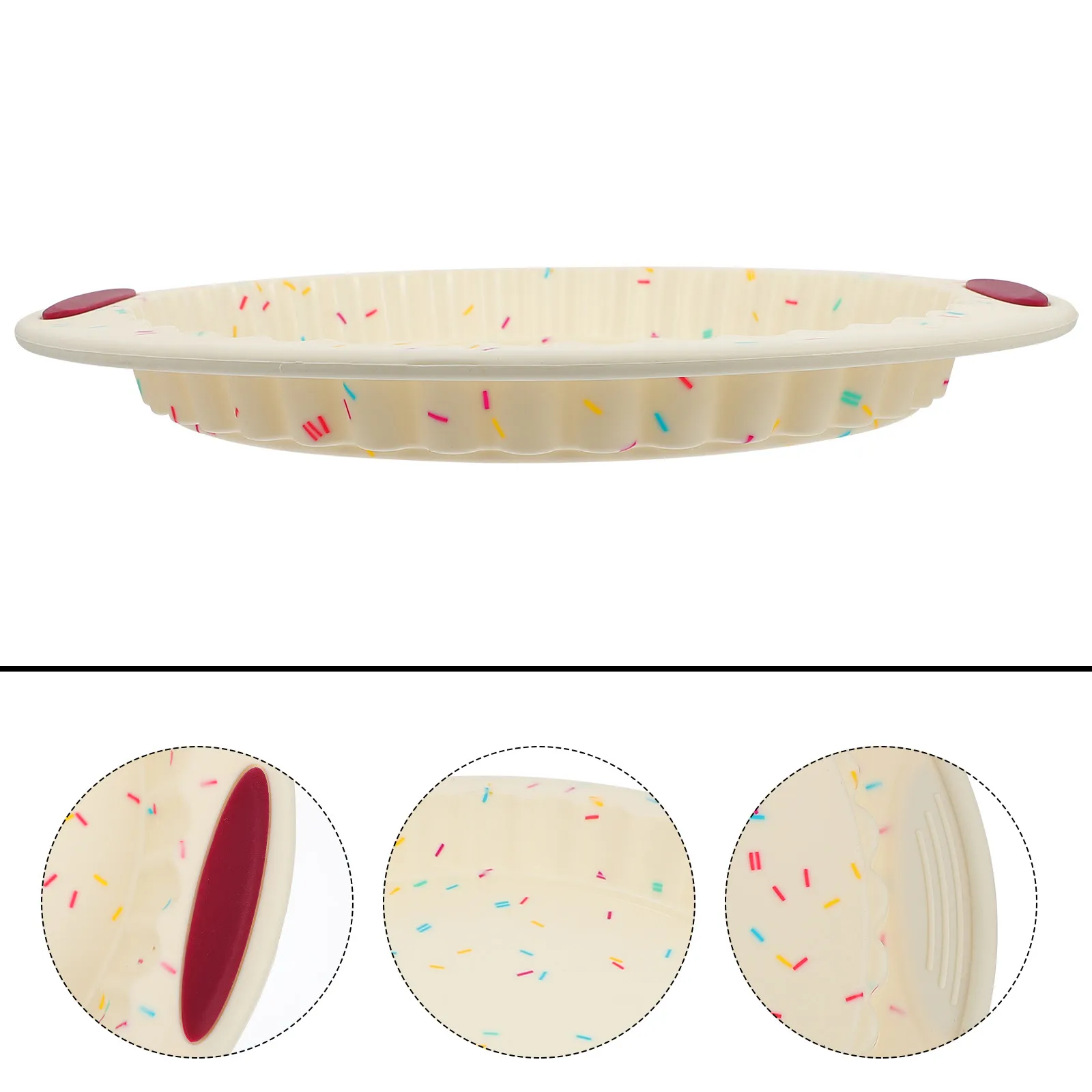 1Pcs Premium Thickened Silicone Savarin Mold High Conductivity Baking Pan for Cake Cheesecake Dessert Restaurant Home Use