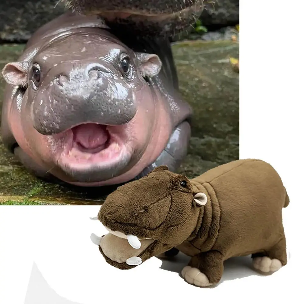 

Подарки, мягкие плюшевые игрушки Moo Deng, кавайные мягкие игрушки Moo Deng Hippo, плюшевая обнимающаяся подушка в виде животного, украшение для дома