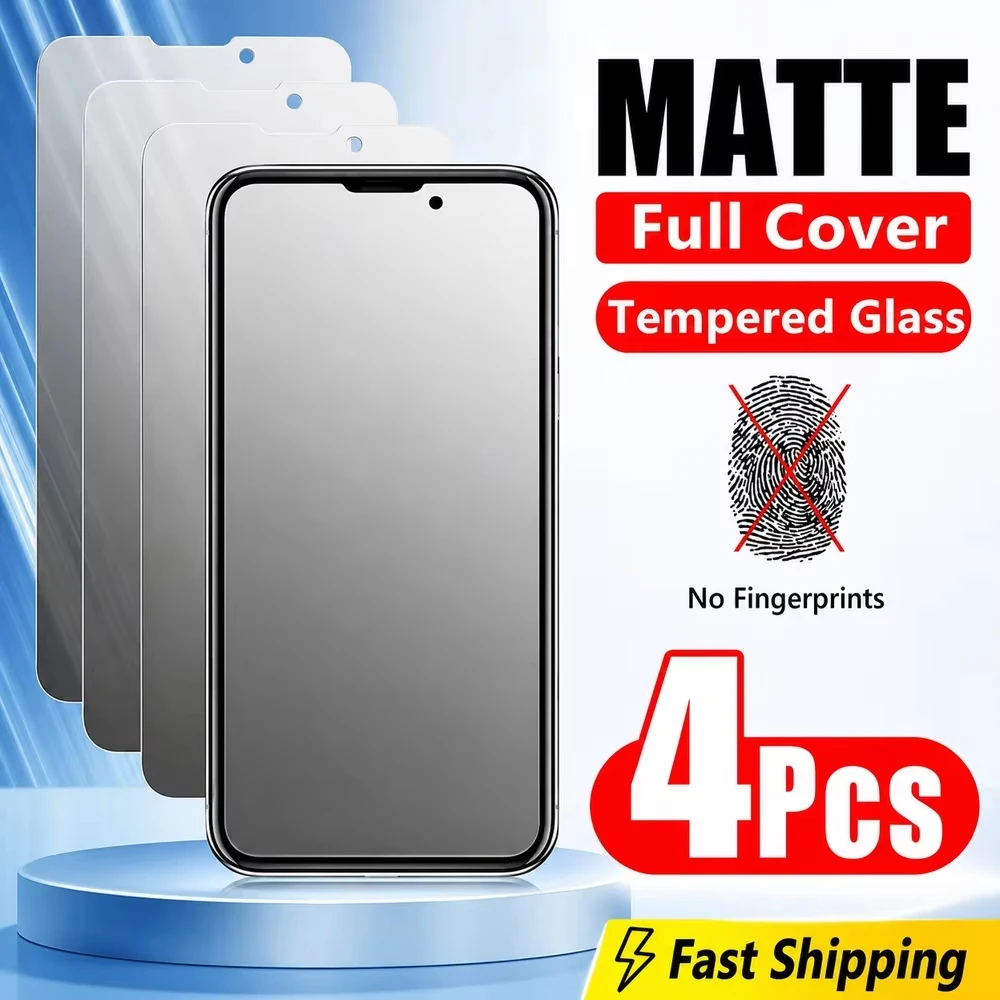 1-4 PCS Matte Tempered Glass For Samsung Galaxy S25 S24 S23 S22 S21 Puls S25 S24 Ultra A73 A72 A71 A57 A37 A36 A26 A17 A16 A07