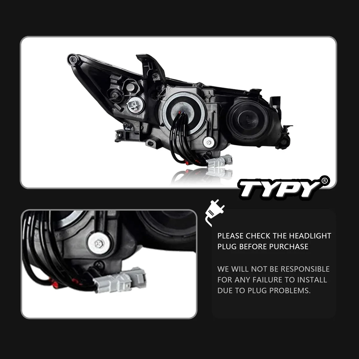 

TYPY Car For Toyota US Camry headlights 2012-2014 Upgrade Modified to New DRL Dynamic Turn Signal LED Headlight Auto Accessories