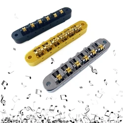 6 String Guitar Roller Bridge Adjustable Wraparound Guitar Bridge with Stopbar Studs Roller Tune-O-Matic Saddle Bridge 69HD