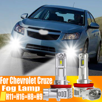 2pcs H11 H8 Led Fog Lights Headlight Canbus H16 H9 Car Bulb 6000K White Diode Driving Running Lamp 12v 55w For Chevrolet Cruze