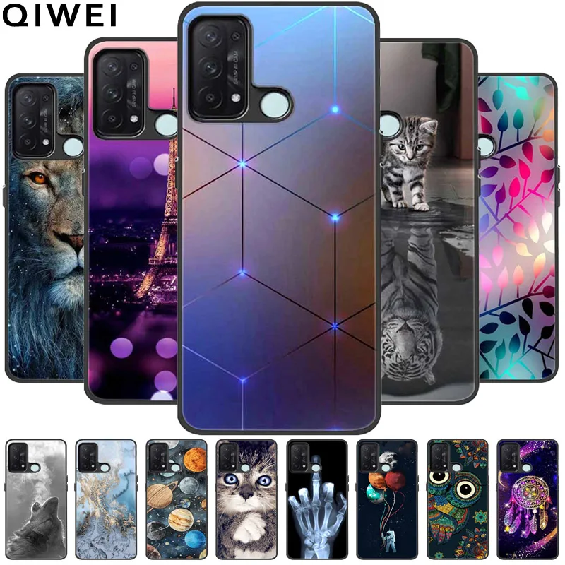 For Oppo Reno5 A 5G Case 6.5'' Silicone Cute Cats Soft TPU Phone Cases for Oppo Reno 5A 5G Protective Back Cover Reno5A 5 A Cool