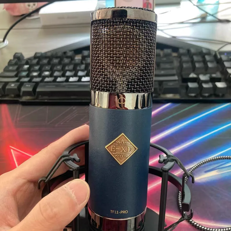 

Exd Tf11pro Large diaphragm condenser microphone, network karaoke live streaming recording, computer sound card microphone