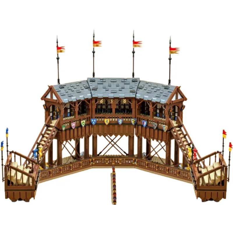 Spot MOC-131698 152408 średniowieczna architektura DIY małe klocki konstrukcyjne do samodzielnego montażu zabawka edukacyjna model zestaw upominkowy ozdoba