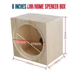 DIY Vehicle Audio Modification, Solid Wood Speaker Housing, 8-inch Car/Household High Pitched, Mid Pitched Subwoofer Empty Box