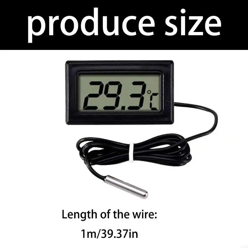 Temperature Measurement Meter for Fridge Aquarium Freezer Digital Thermometers Temperature Monitor with Waterproof Probe M4YD