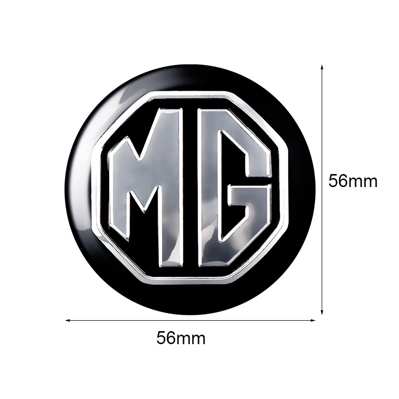 4 قطعة عجلة السيارة مركز محور قبعات شارة ملصق ديكور الشارات لموريس المرآب MG ZS 7 6 Cyberster MG4 EV ES5 HS واحد GT GS MG3 MG6