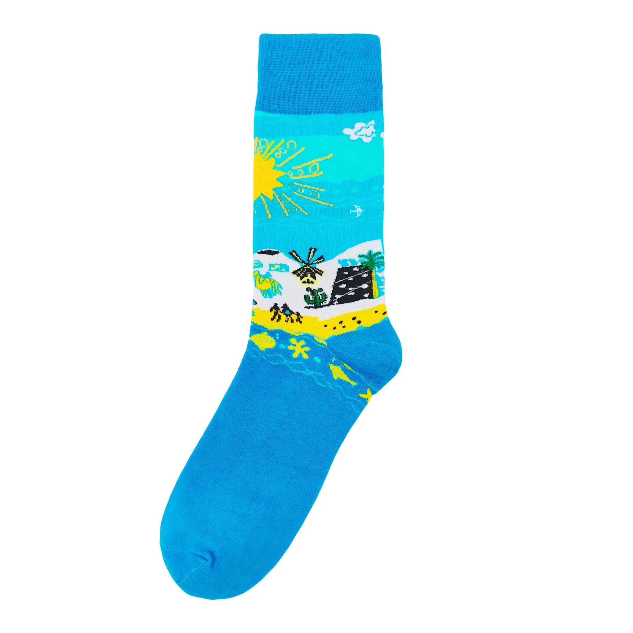 One Pair Packed HAILANG Beach Castle Tube Socks