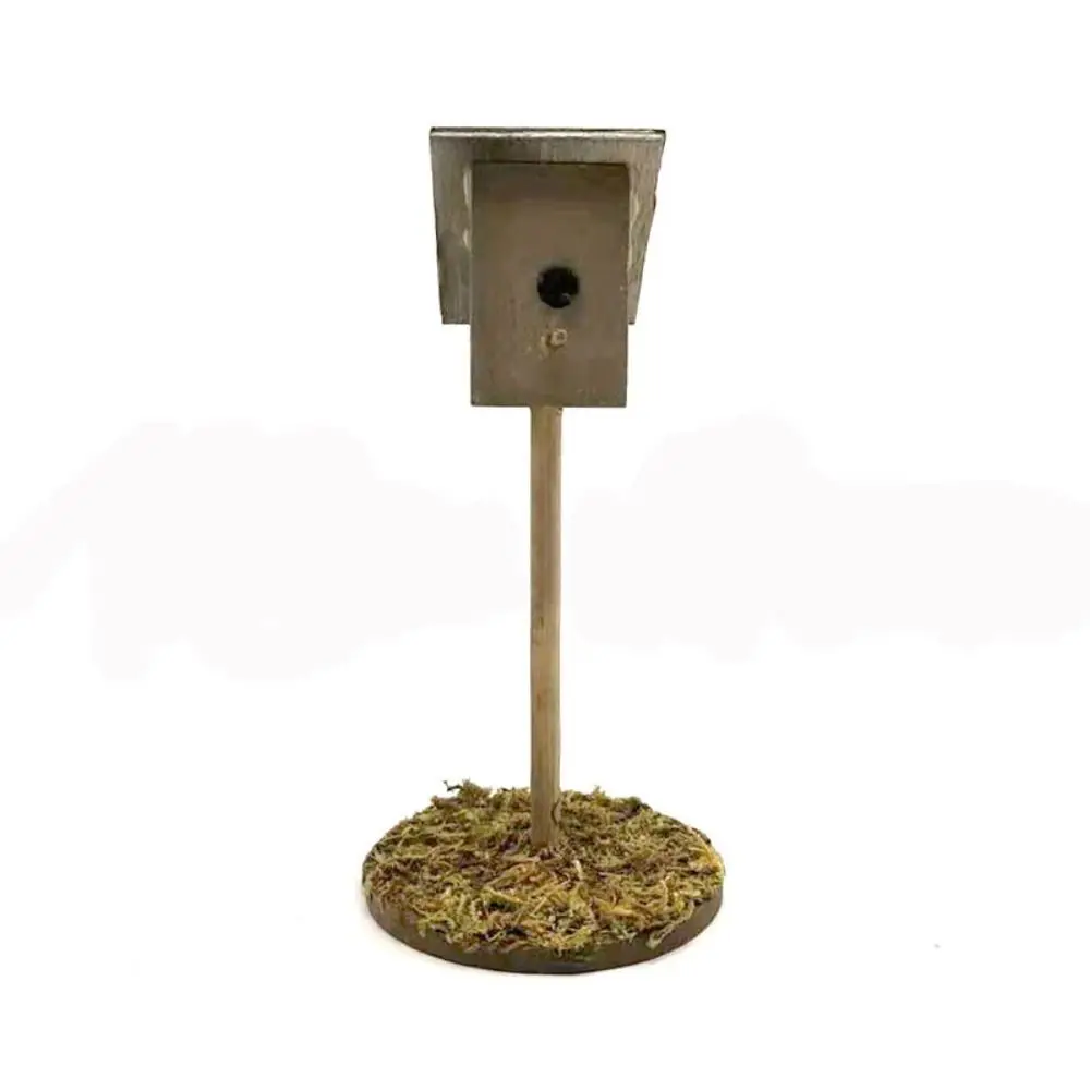 Figurina di mangiatoia in miniatura in scala 1/12 modello di scena in legno casa delle bambole ben Latrine accessori decorazione simulazione Birdhouse