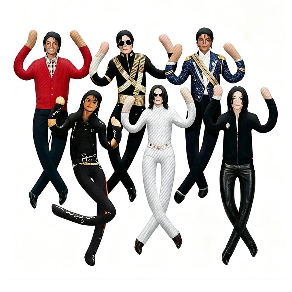 2026 New Style Michael Jackson Cosplay Prop Doll Plush Stuffed Figure Dolls Room Decoration Abstract Joint Mobility Props Gift@