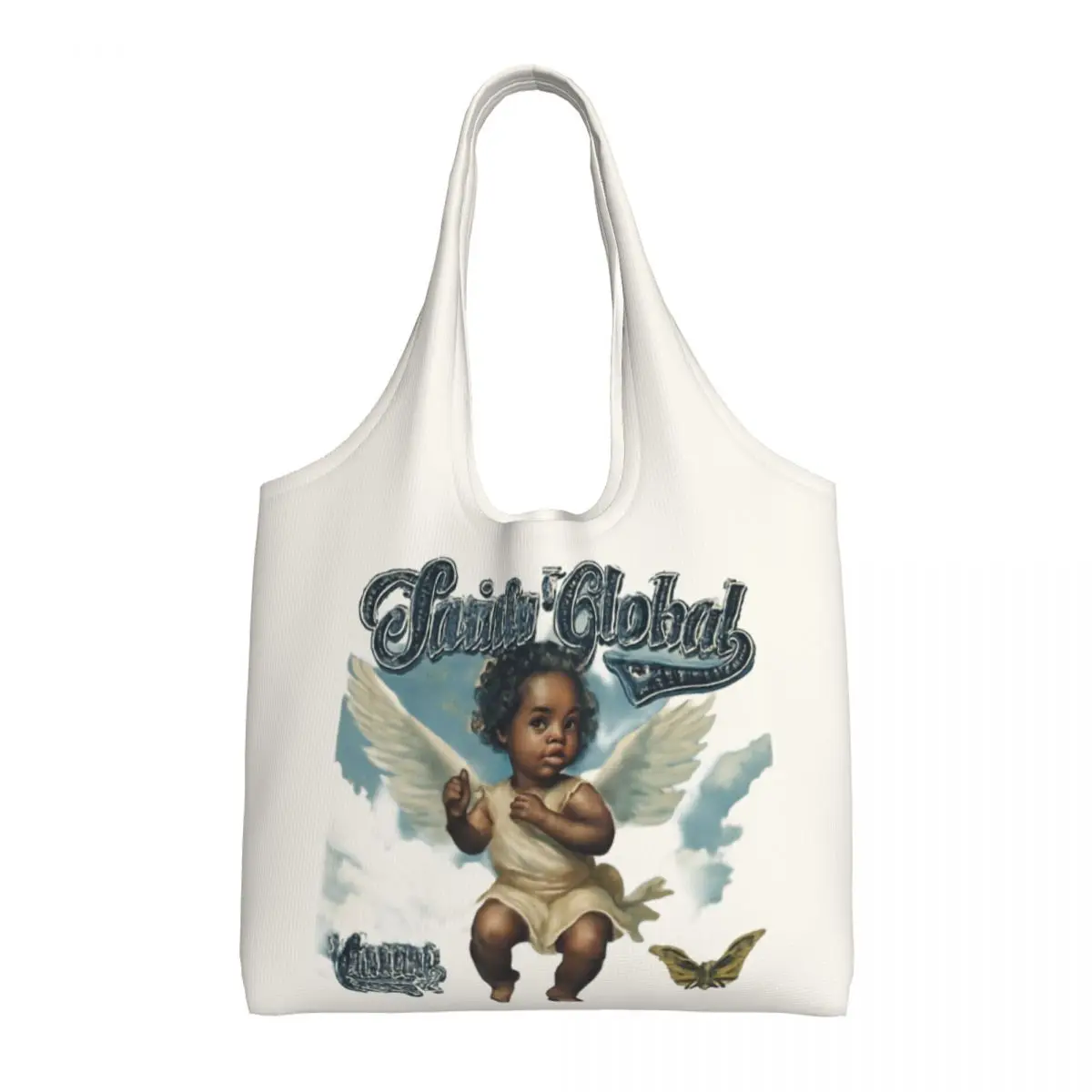 

Angelic Spirit Global Large Capacity Canvas Tote Bag Single Shoulder Work Commute Bag For Women Eco-Friendly Shopping Bag