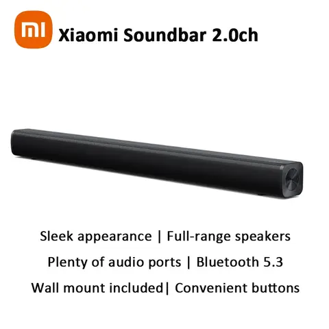 Xiaomi Xiaomi Soundbar 2.0ch 스피커 무선 Bluetooth 5.3 전 범위 스피커 PC TV 무선 스피커 용 음악 재생