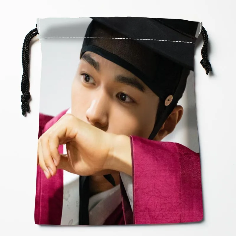 Kpop Kim Myung Soo Drawstring Bags Festive Accessories Print 18X22CM Satin Fabric Resuable Storage Clothes Bag Tarot Bags 0209