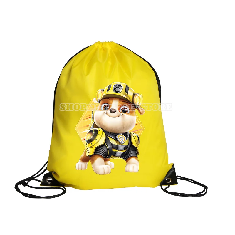 Paw Patrol Drawstring Bag Boy & Girl Chase Skye Cute String Bags Shopping Packet Swimming Pool Storage Waterproof Backpack Gift