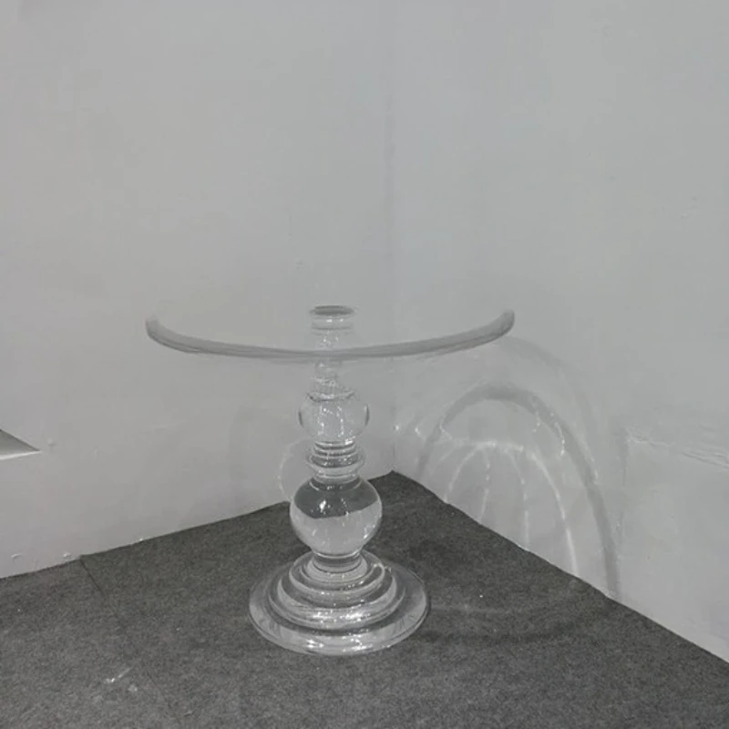Coffee table Small round table Bar table Fashion transparent crystal Tea Bar Banquet