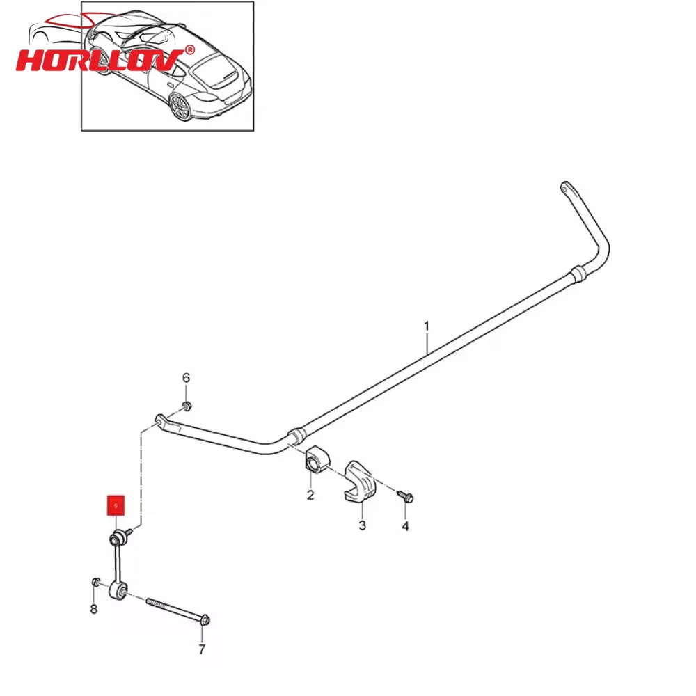 2PCS Front Left and Right Stabilizer Bar Link for Porsche Panamera 970 2010-2016 97033306905 97033306904 97033306903