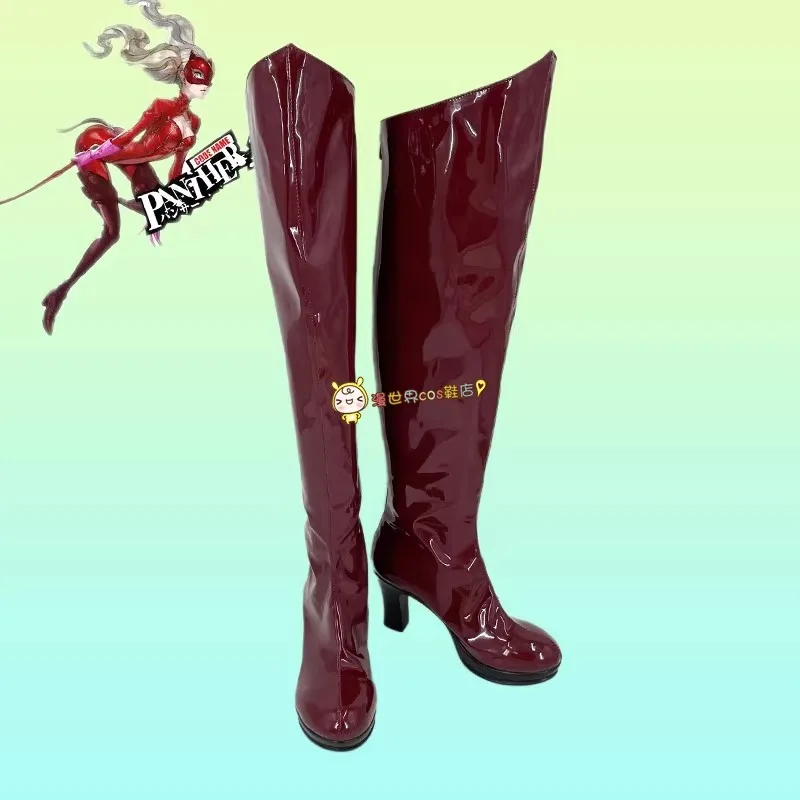 

JP Games P5 Anne Takamaki PANTHER Cosplay Shoes Handmade Leather Costume Boots