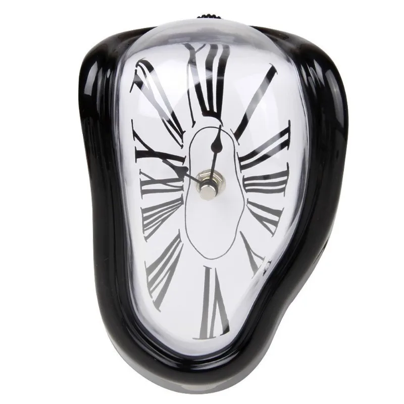 Creative L-shaped Curved k Melting  Roman Digital Clock Home Twisting Clock Manufacturer Creative Clock Wall-mounted