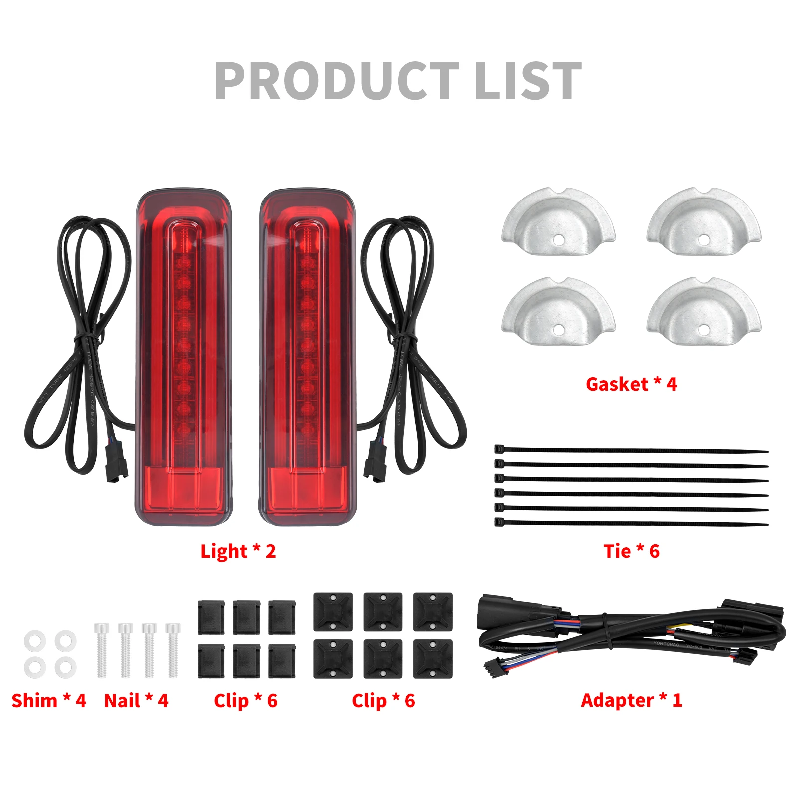 Motorcycle Saddlebag Support Filler Brake Lamps RearFender Turn Signal LED Lights For Harley Touring Road Glide FLTRU 2014-2024 - view 6