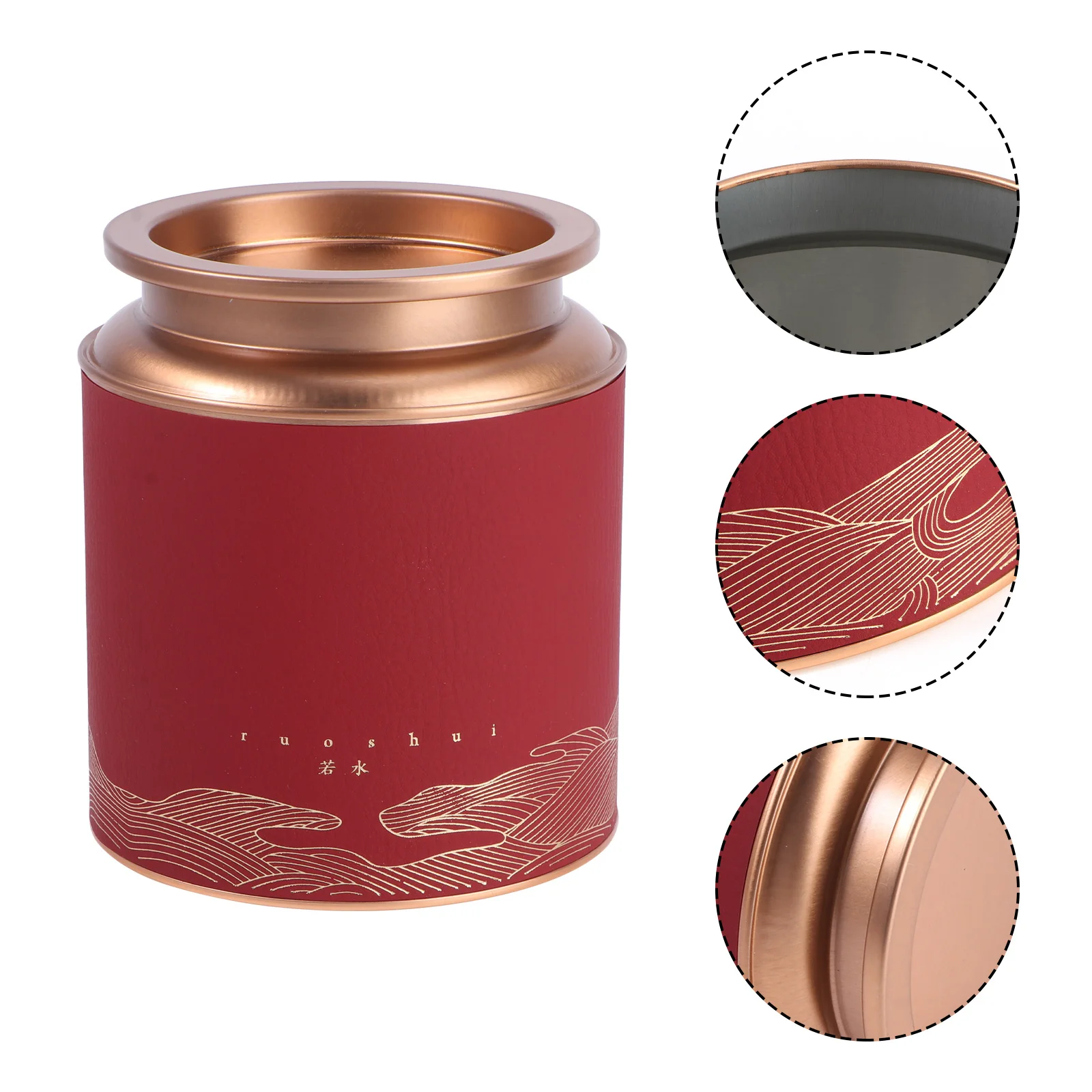 

Airtight Tinplate Round Tea Can Sealed Jars Lid for Coffee Food Storage Suitable Home Sealed Tea Box Party