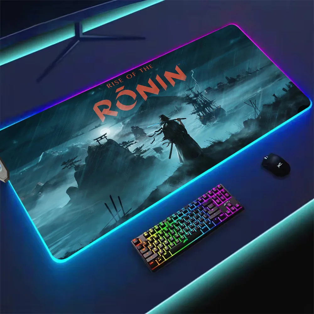 Game Rise of the Ronin S Mouse Pad RGB LED Light Non-Slip Rubber Base Waterproof Office PC Home Best Price Desk-Mat USB Large Ga