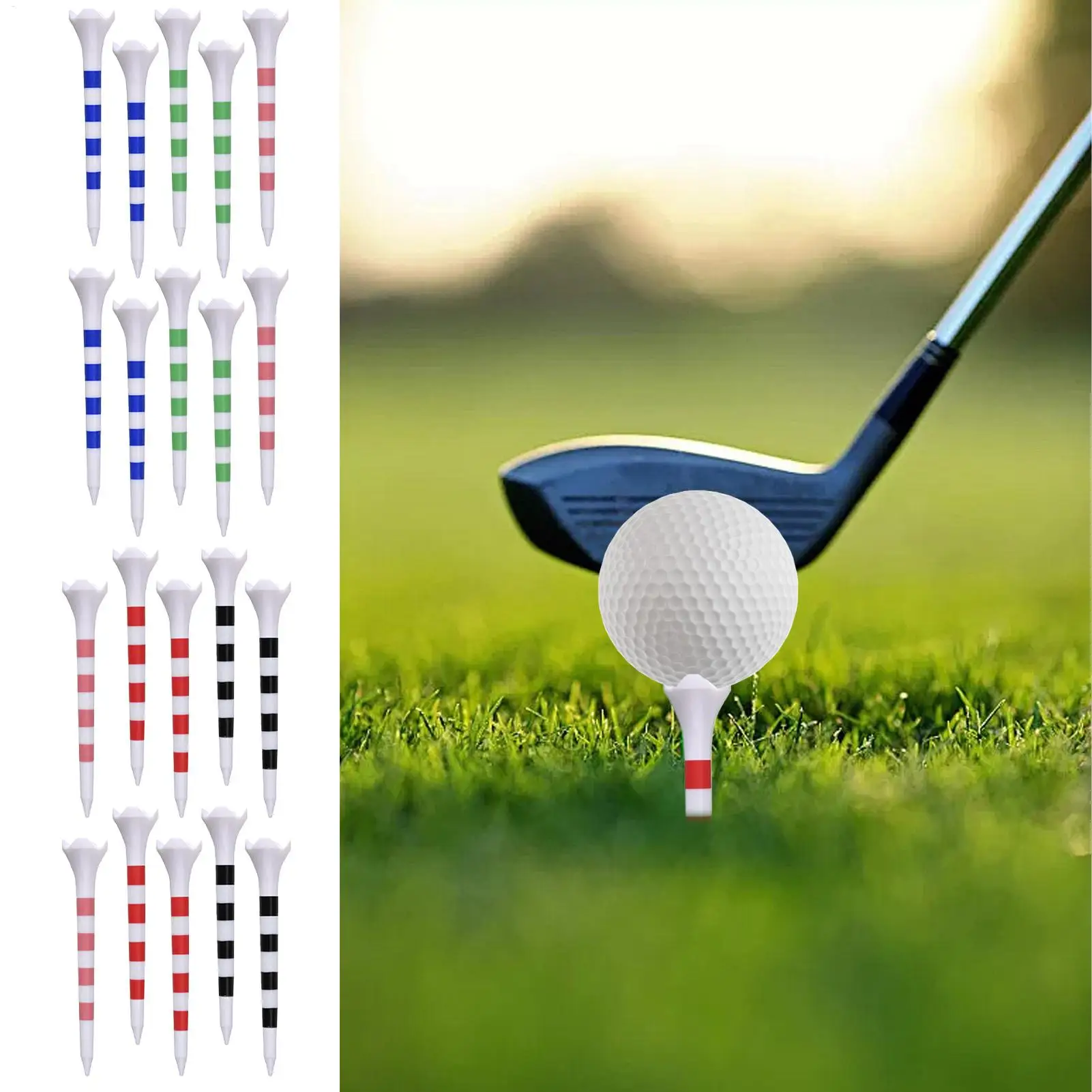 كورس جولف تي شيرت ممارسة الجولف التدريب الكرة تيز مخطط التدريب 20 قطعة حامل الكرة للرياضة النساء الرجال الأب المهنية